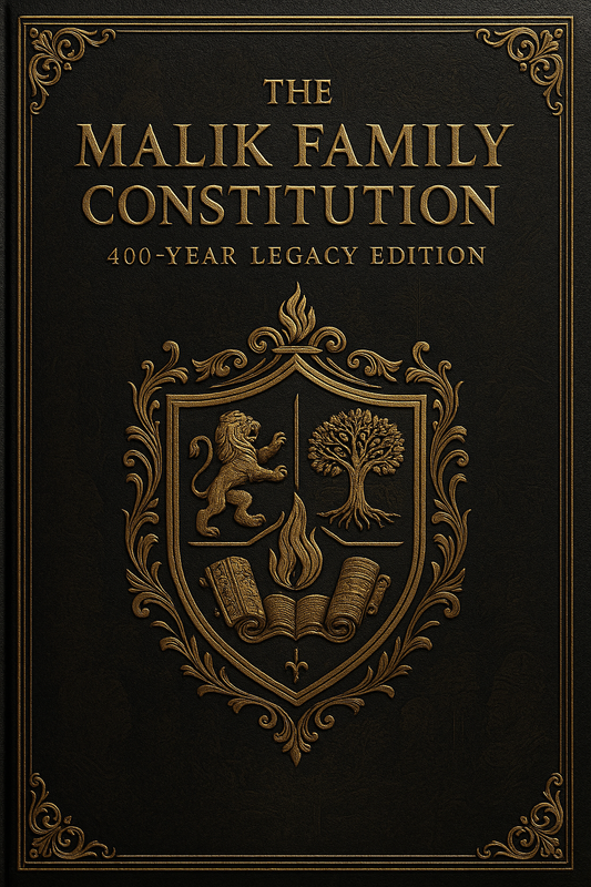 The MALIK FAMILY CONSTITUTION: The 400-Year Wealth Plan for Malik Family Trust Bank